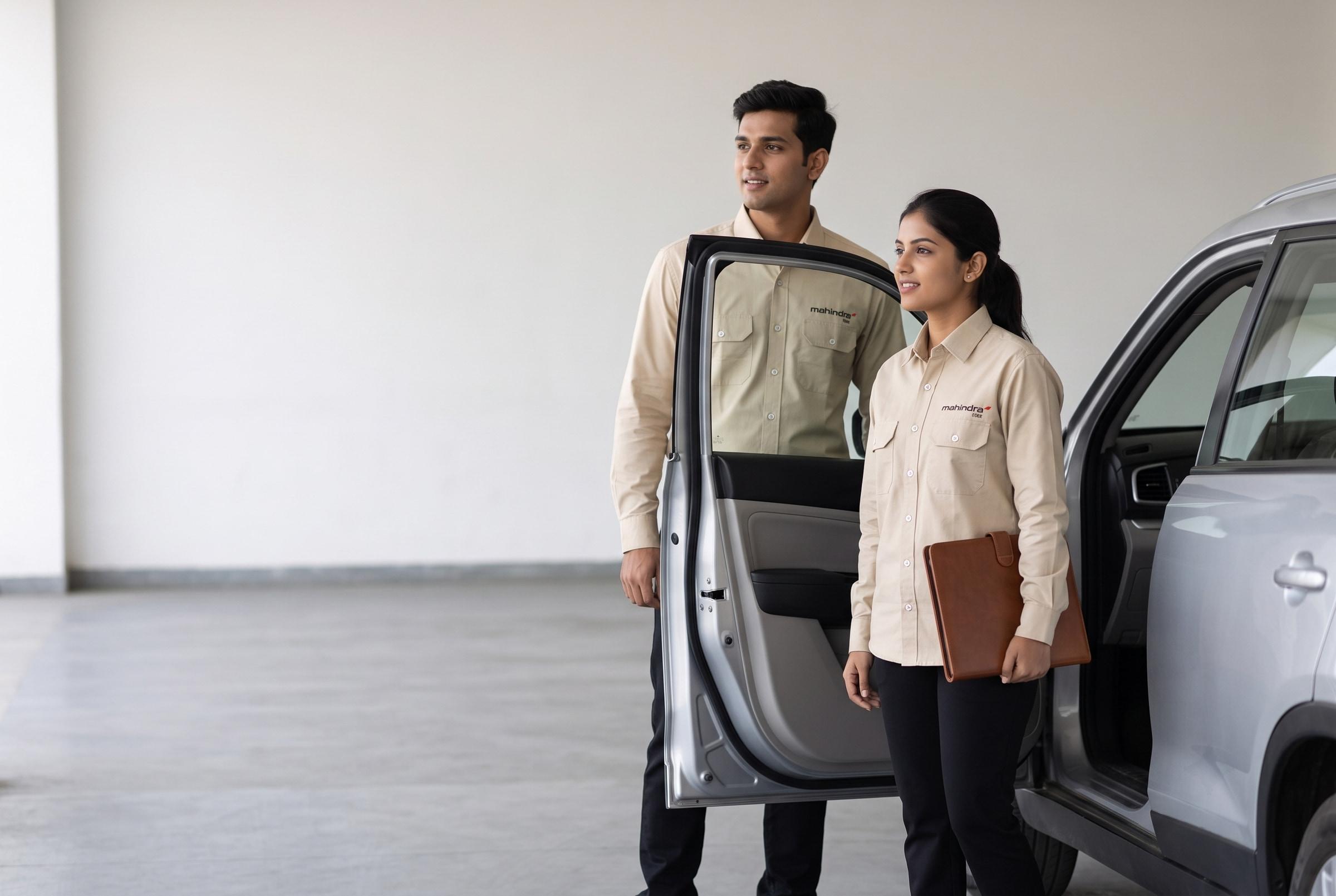 Mahindra — handover at the vehicle